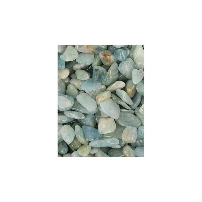 Aquamarin-Trommelsteine (10-20 mm) - 10 Gramm