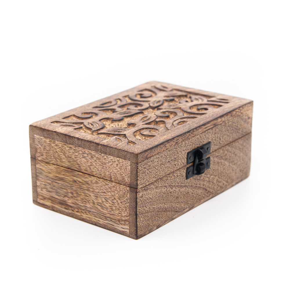 Aufbewahrungsbox Nachhaltiges Holz Floral Handgefertigt