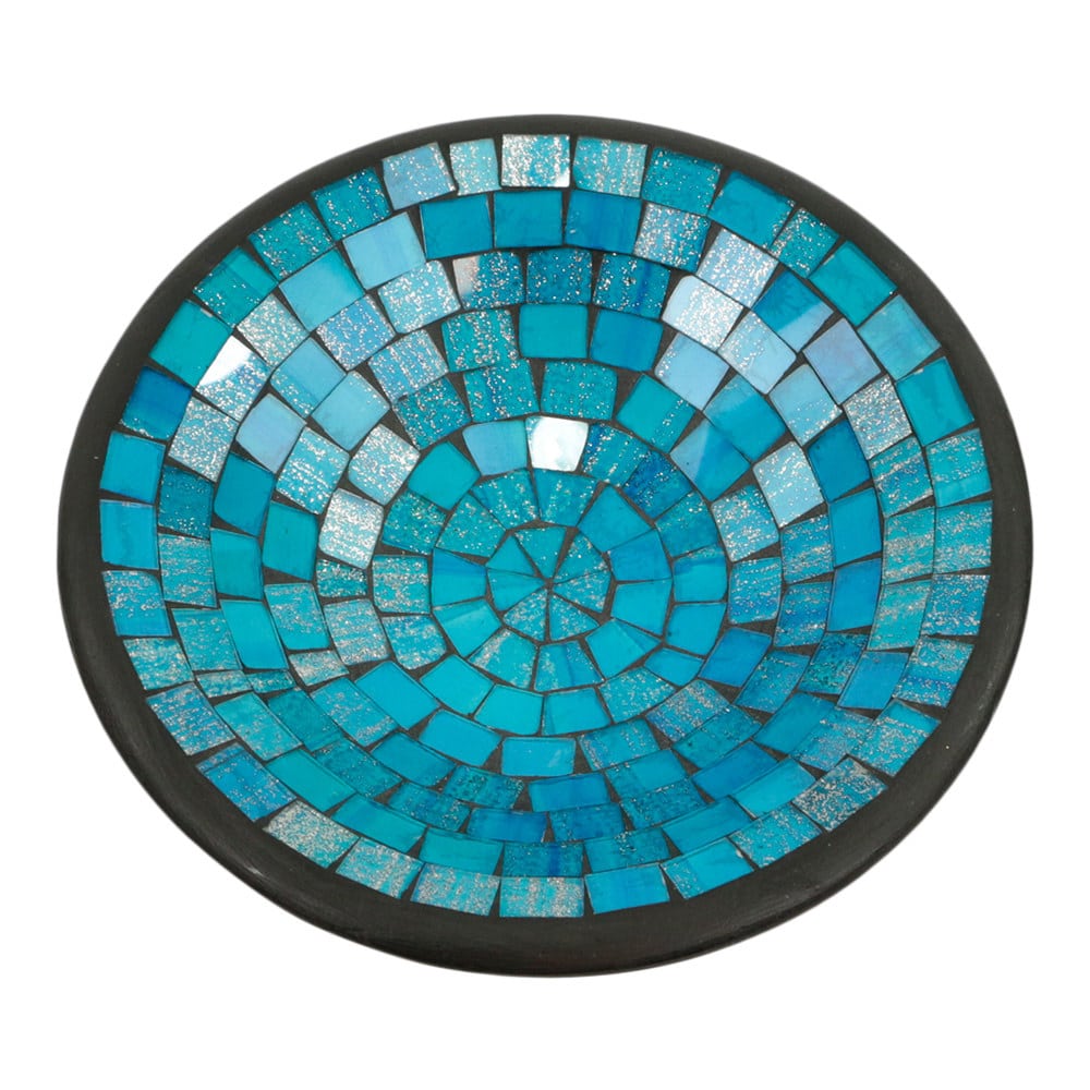 Blaue Mosaik Schale (28 x 28 x 7 cm)