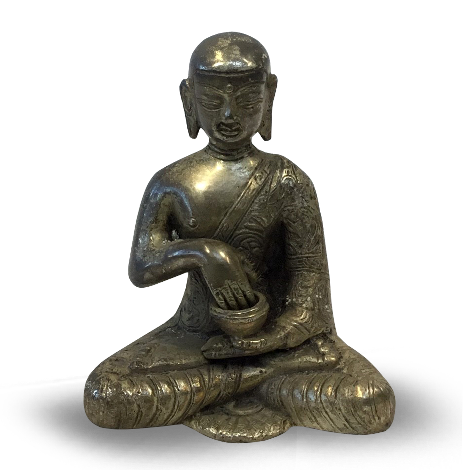 Buddha-M-nch - 12 cm unter Home & Living - Spirituelle Figuren - Buddha Figuren - Sitzender Buddha