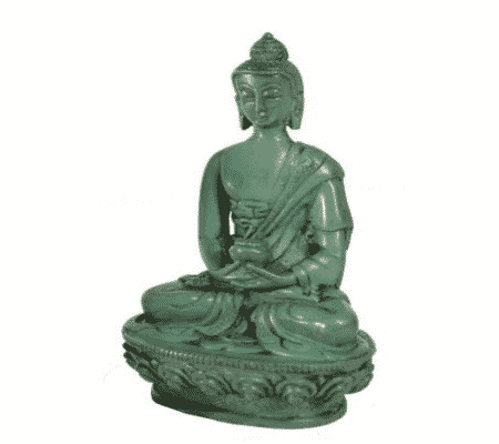 Buddha Statue gr-n - 11 cm