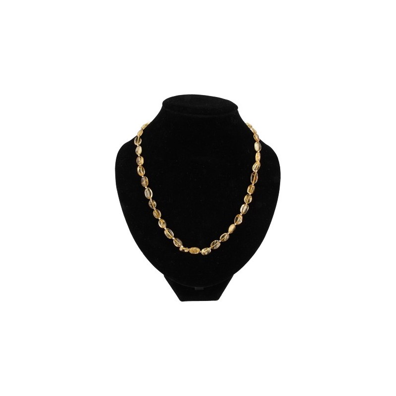 Collier Citrin Oval