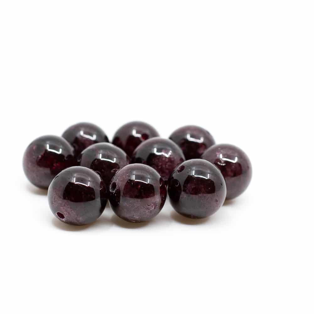 Edelstein Lose Perlen Granat - 10 St-ck (8 mm) unter Schmuck - Perlen & Schn?rmaterial - Edelstein Perlen