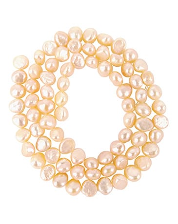 Edelstein Perlen-Strang Perlen Lachsfarbe (5 mm)
