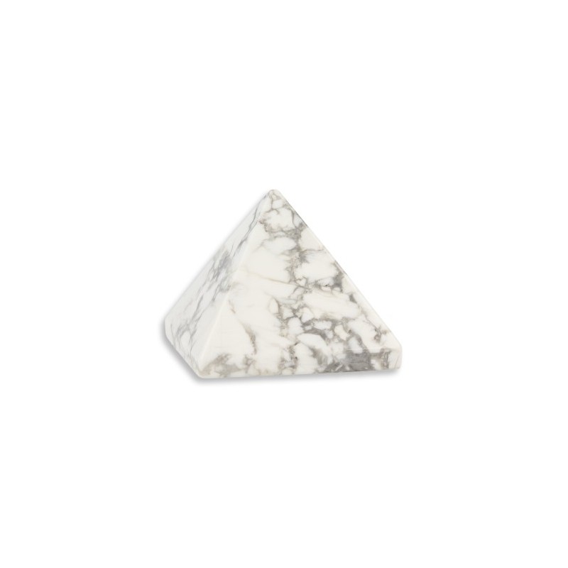 Edelstein Pyramide Howlith Wei- (40 mm)