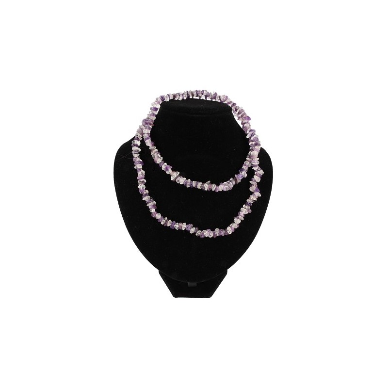 Edelstein Splitterkette Amethyst - Bergkristall lang