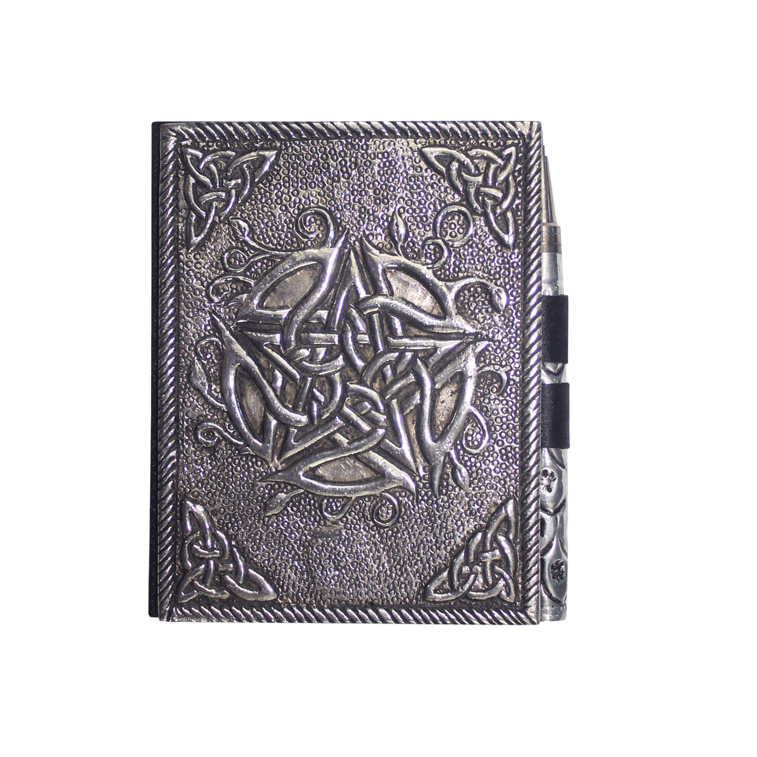 Kleines Notizbuch Wei-metall - Pentagramm unter Schreibmaterialien - Notizb?cher