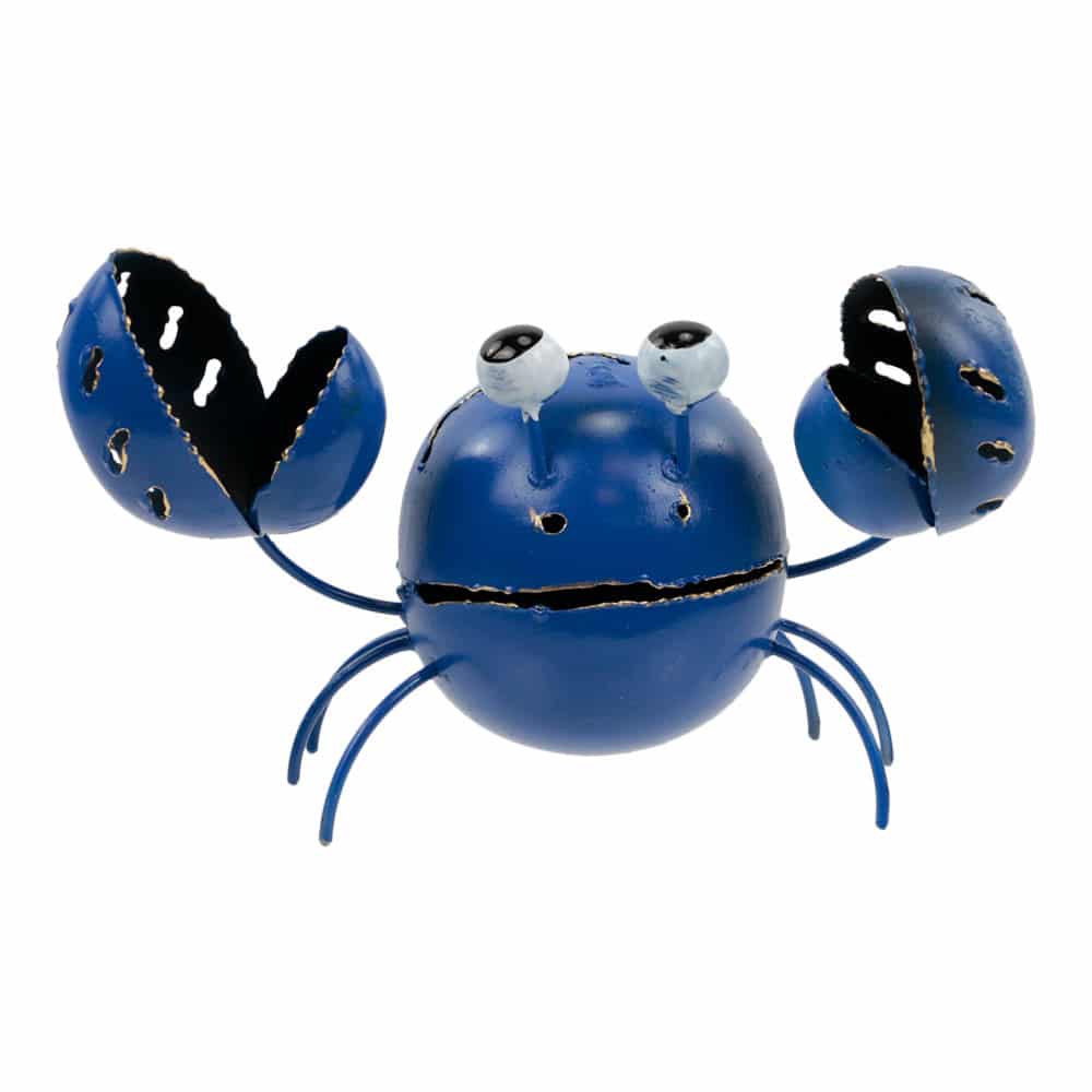 Krabbe aus Metall Blau (14 x 10 cm)