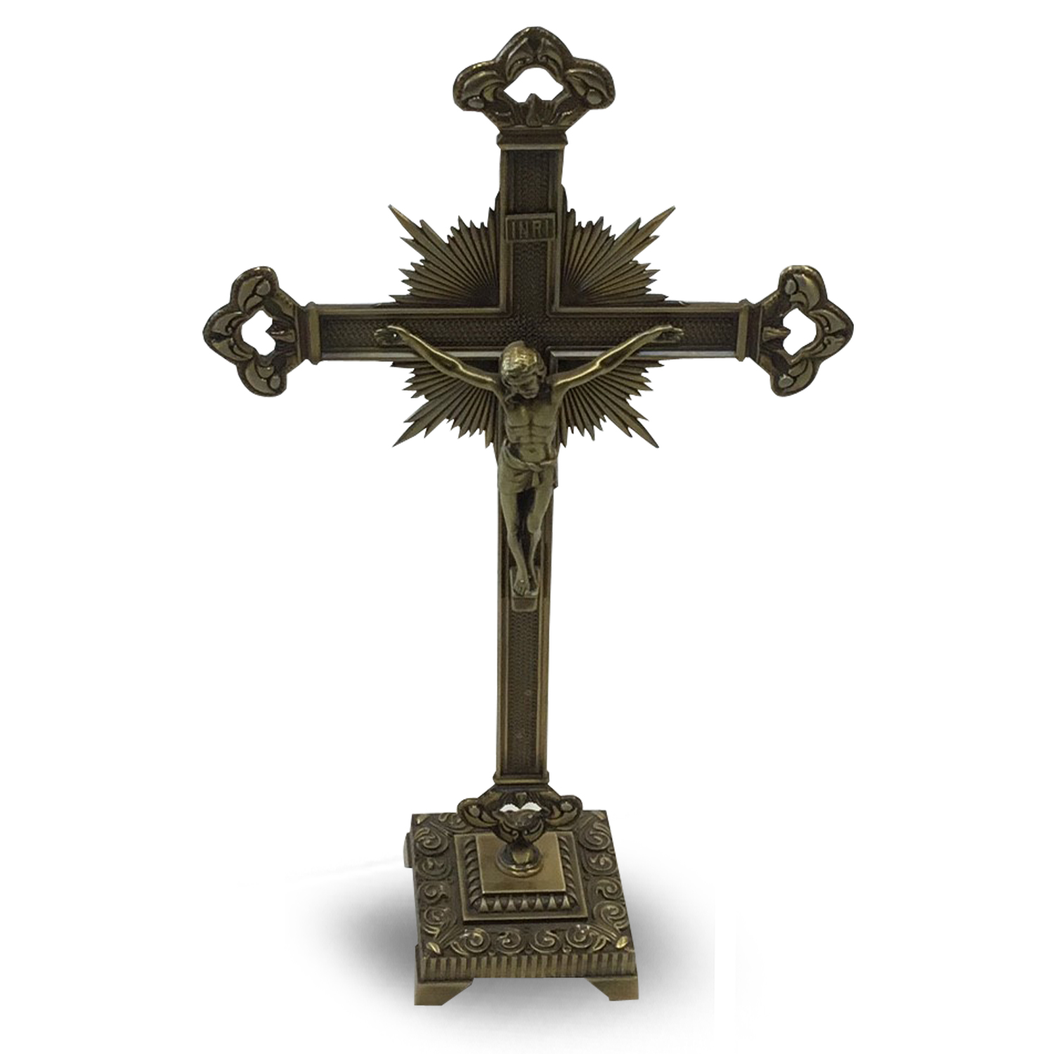 Kupferkreuz mit Standard - 39 cm unter Home & Living - Spirituelle Figuren - Engelfiguren