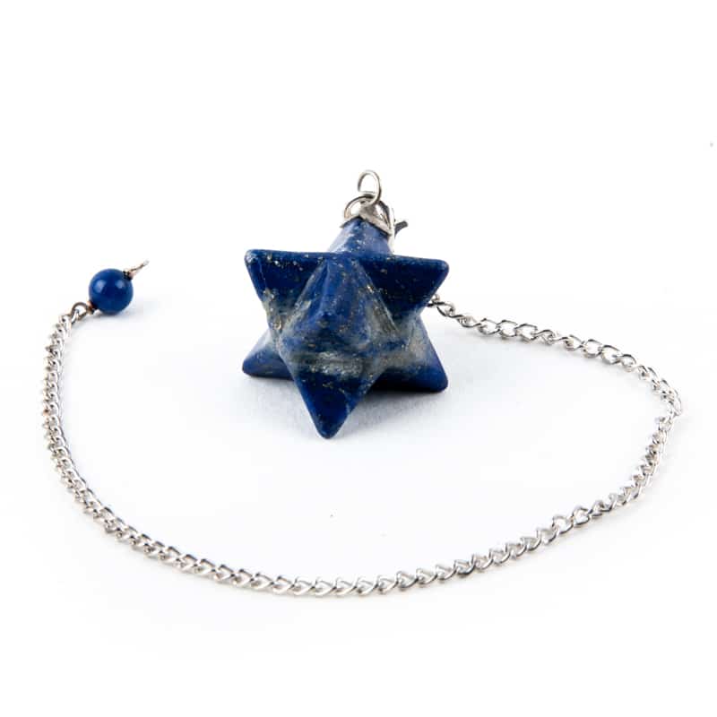 Lapislazuli Merkaba Pendel achtspitzig