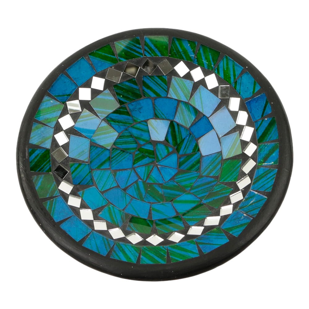 Mosaik-Schale Blau und St-cke Spiegel (21 cm)