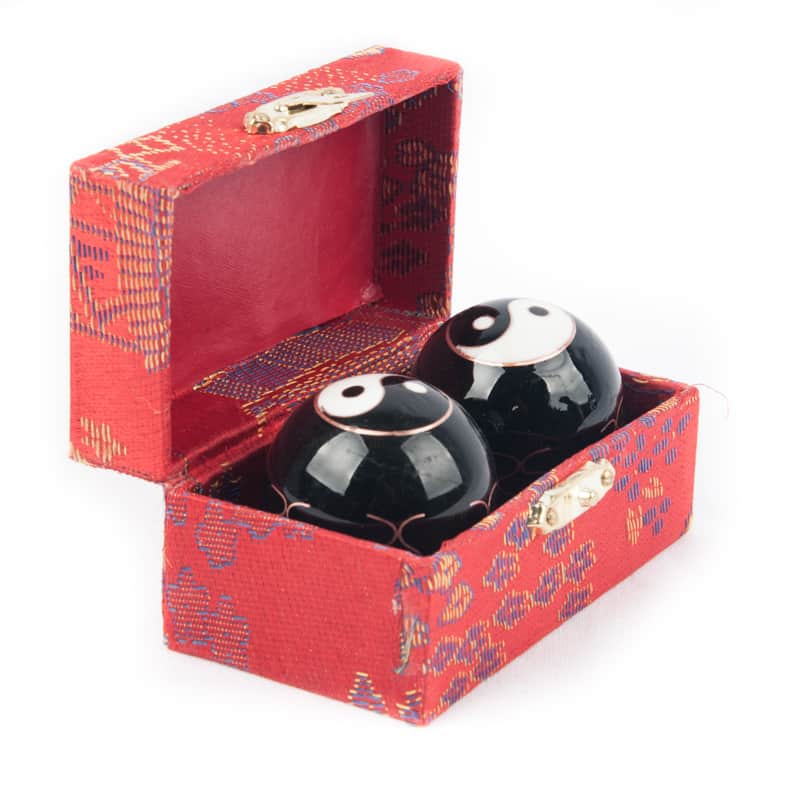 Qigongkugeln - Yin Yang (schwarz) - 3-5 cm