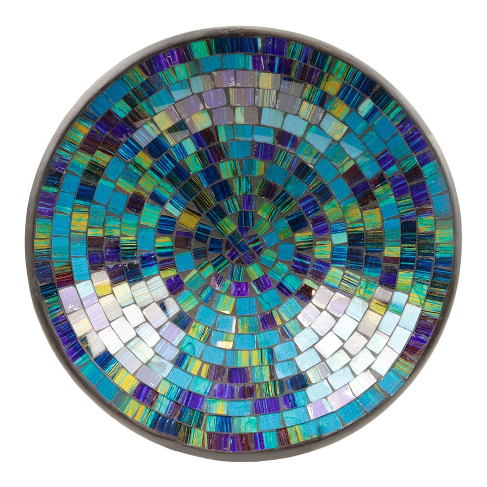 Schale Mosaik Dunkelblau - Gr-n (38 x 38 x 10 cm)