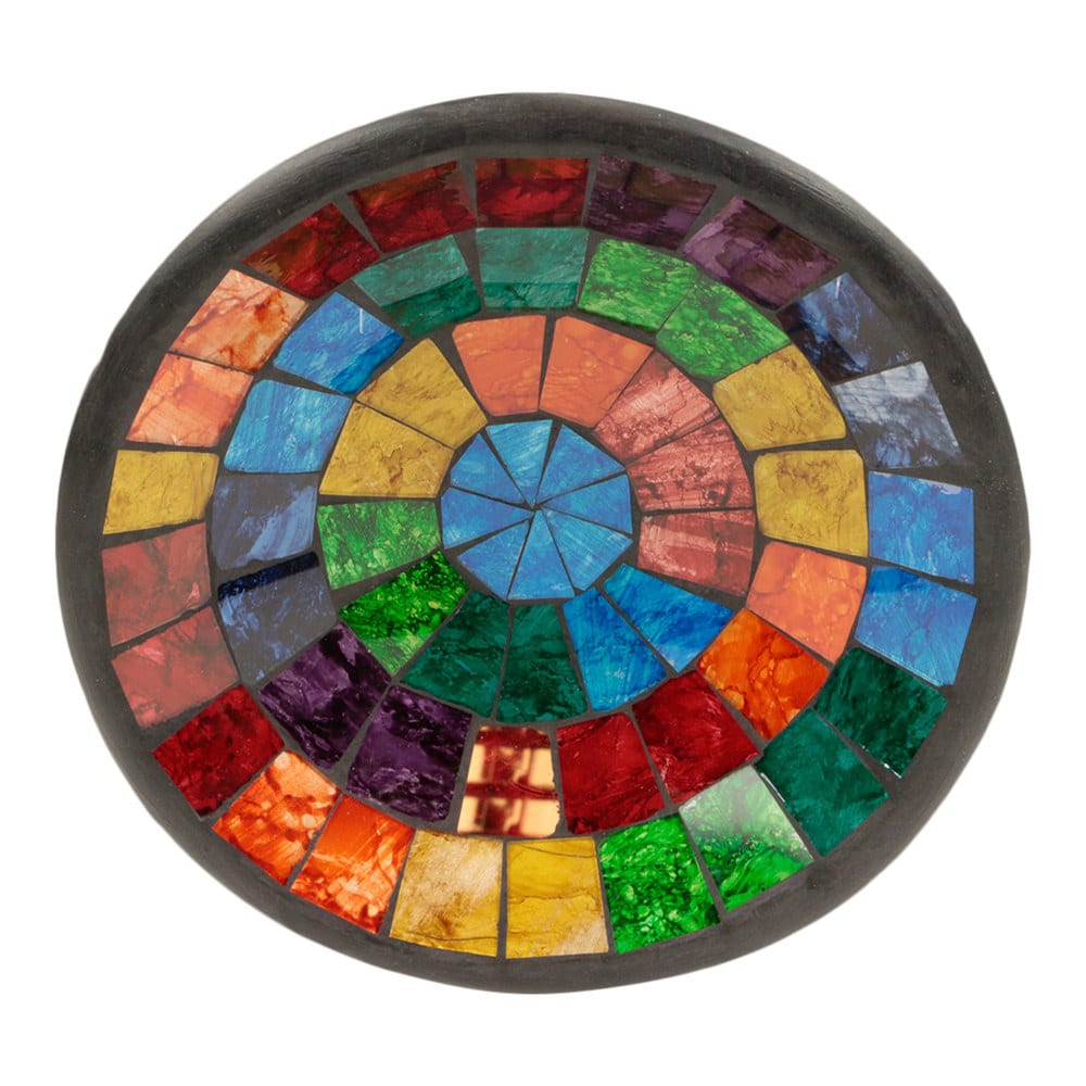 Schale Mosaik Regenbogenfarben (20-5 x 20-5 x 6 cm)