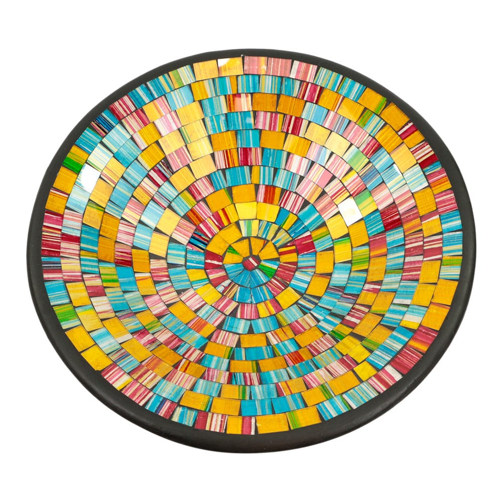 Schale Mosaik Regenbogenfarbig (36 x 36 x 10 cm)