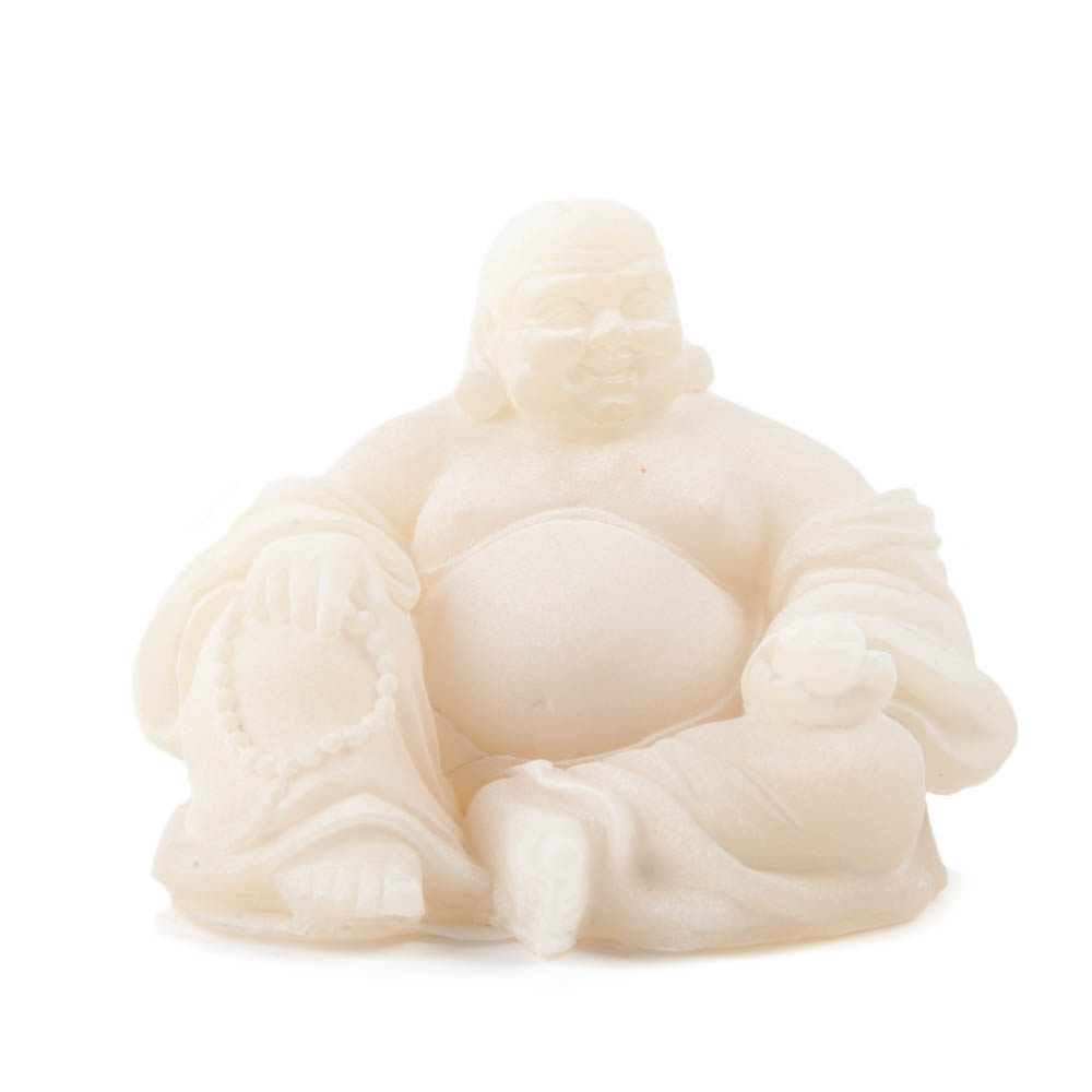 Schnee-Quarz Statue Buddha sitzend (9 cm)