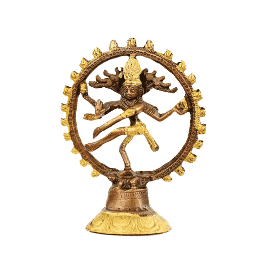 Shiva Nataraj Messing zweifarbig - 20 cm
