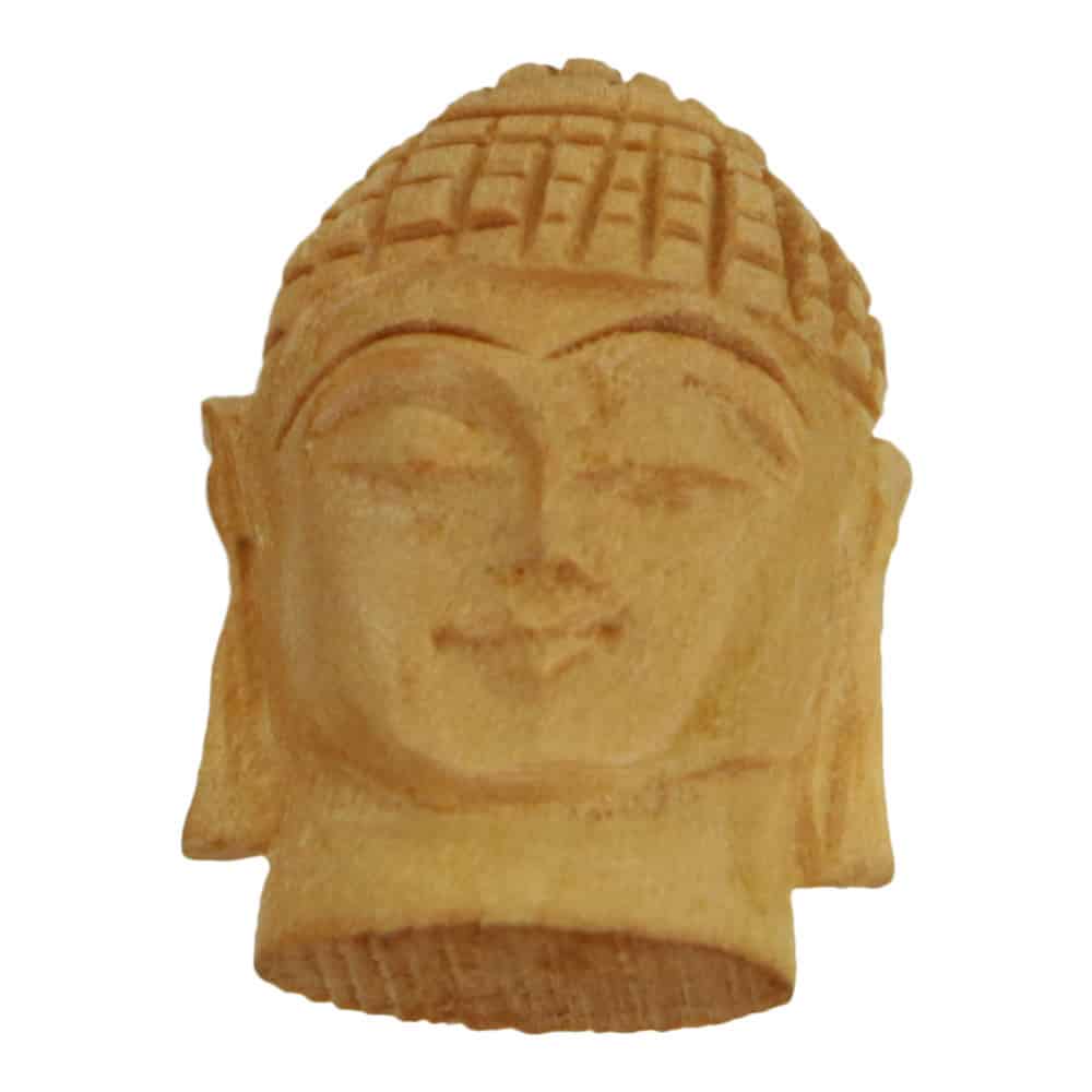 Statue aus Holz Kopf Buddha Gautam (2-5 cm) unter Home & Living - Spirituelle Figuren - Buddha Figuren