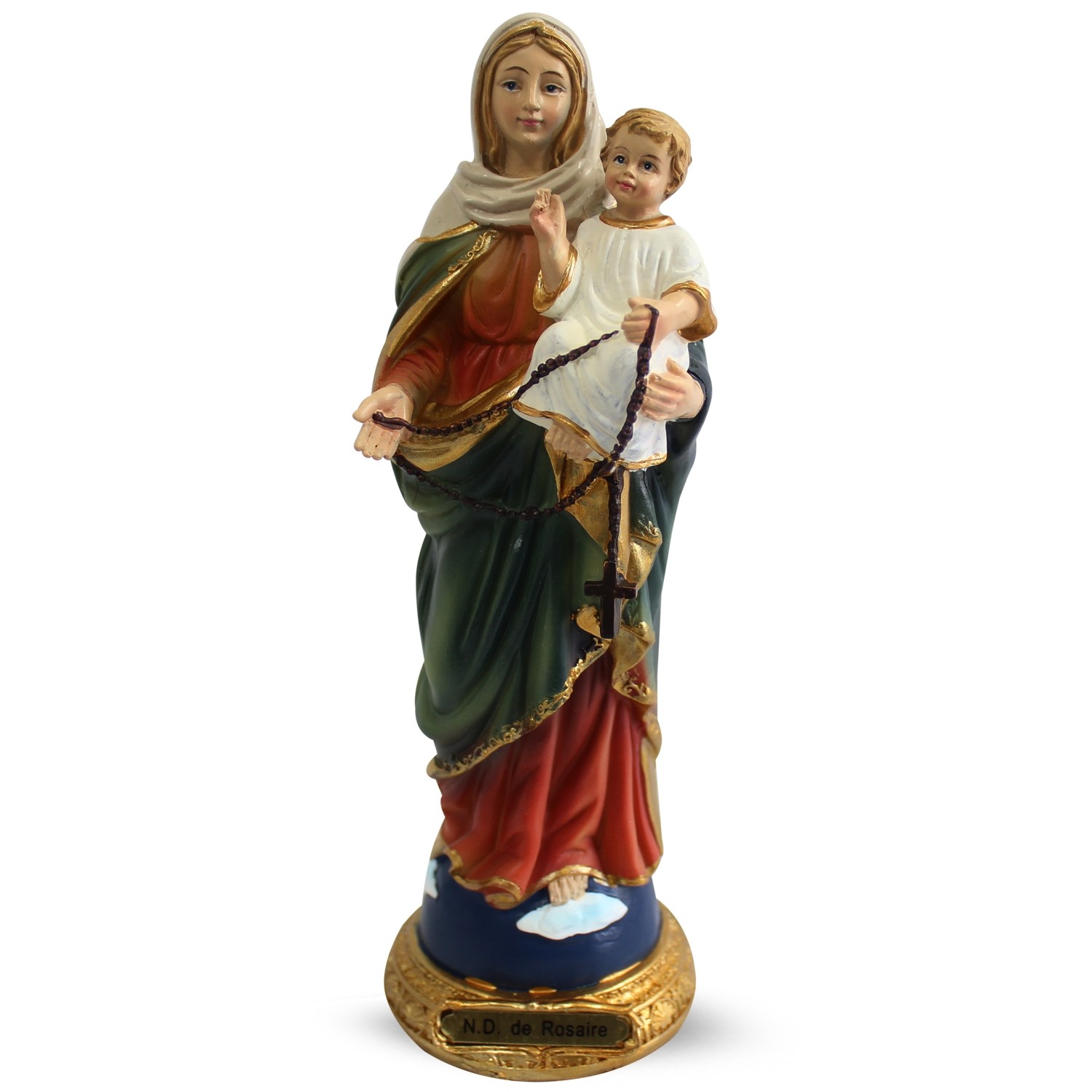 Statue der Mutter Maria mit dem Jesuskind (22 cm)
