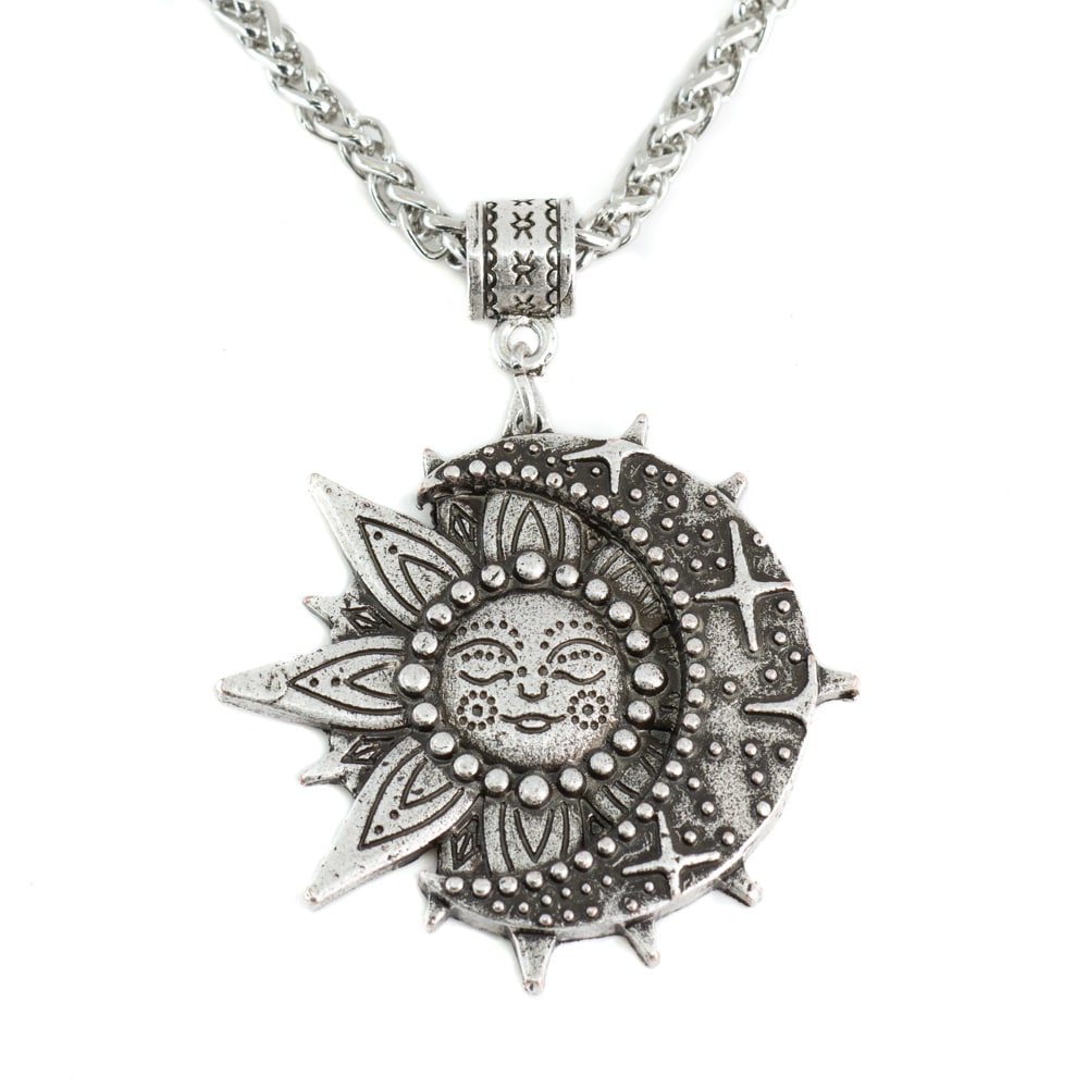 Talisman Solar und Celestial Halskette Silberfarben (35 mm)