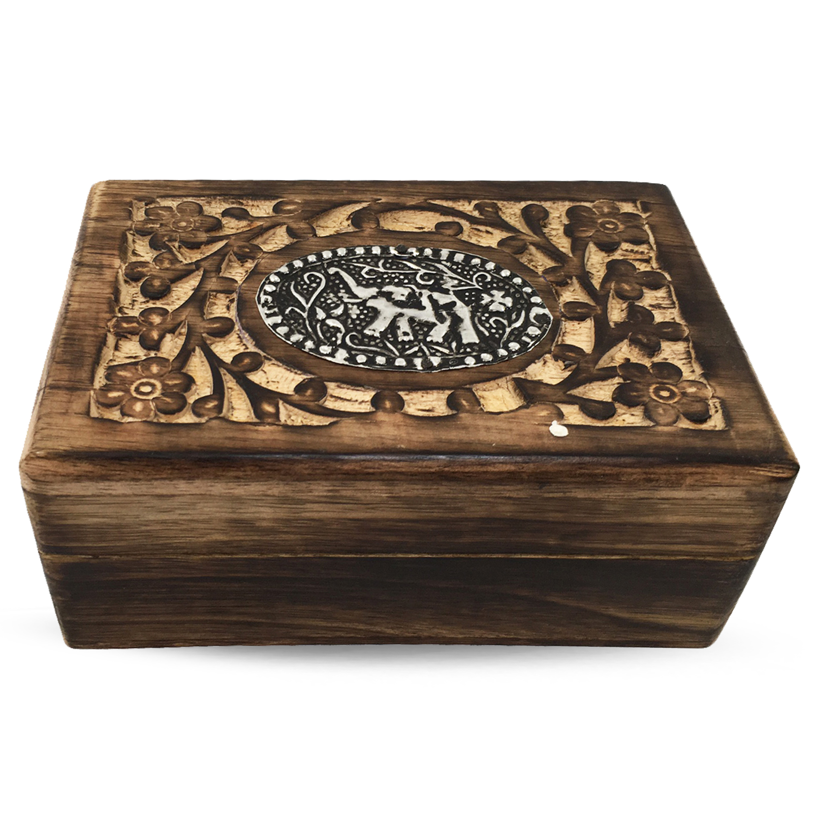 Tarotbox aus Holz - Elefant