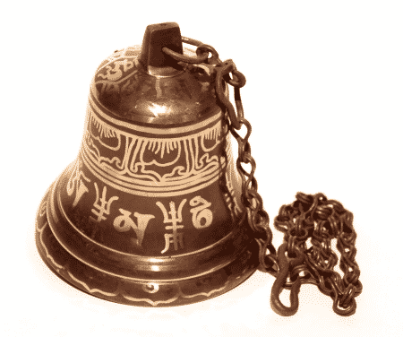 Tibetische Glocke OMPMH an Kette unter Ton & Klang - Glocken