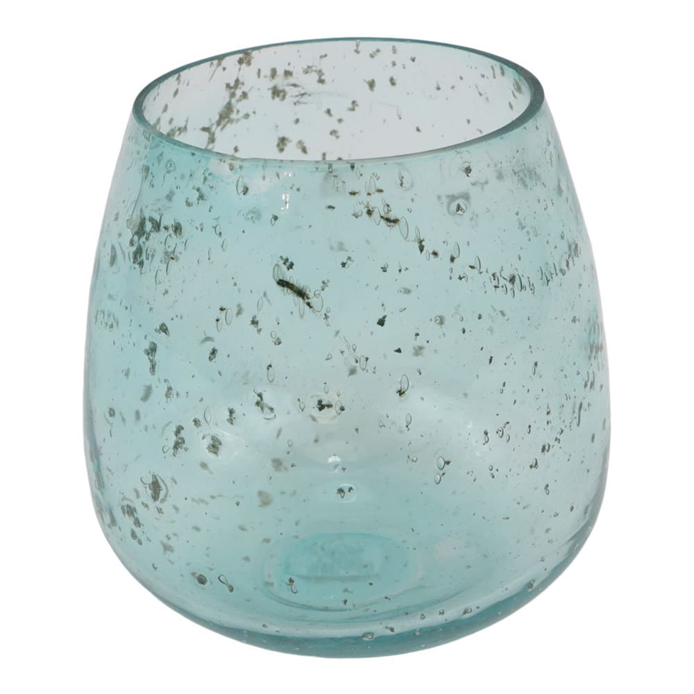 Vase aus recyceltem Glas (13 x 10 x 10 cm)