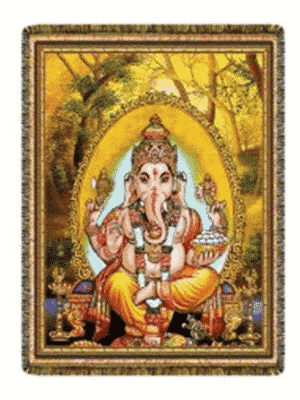 Wandteppich-berwurf Ganesha Herr des Erfolgs