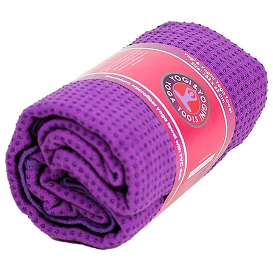 Yoga-Handtuch PVC rutschfest violett