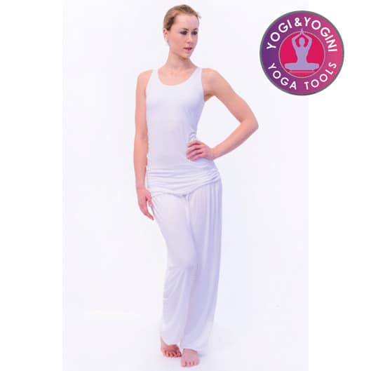 Yogabroek Comfort Flow Wit S-M unter Yoga - Yoga-Kleidung - Yoga Damenbekleidung