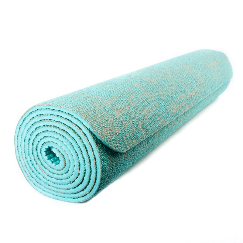 Yogi und Yogini yogamatte Jute t-rkis (185 x 63 x 0-5 cm)